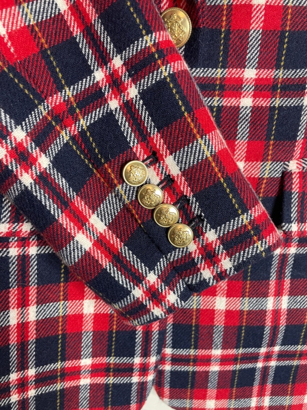 J. Crew Collection Nello Gori | Women’s Plaid Blazer Jacket Wool Blend Size 8 - Picture 5 of 7